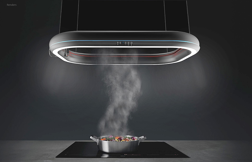 ufo，Range hood，black，kitchen，Smoke lampblack machine，