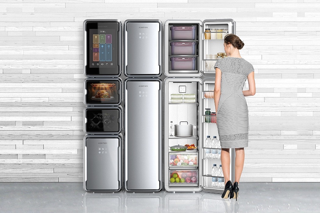 ADDITION，Refrigerator，combination，silver，intelligence，household electrical appliances，