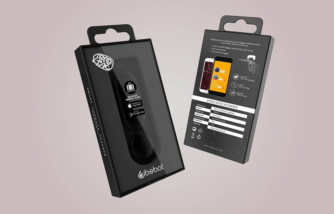 waterproof，Bluetooth，exclamatory mark，luggage，Consignment，go out，BagiTag，Tag，