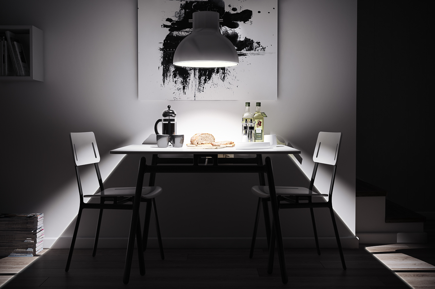 ALTONA，Plastic，flow，white，chair，chair，