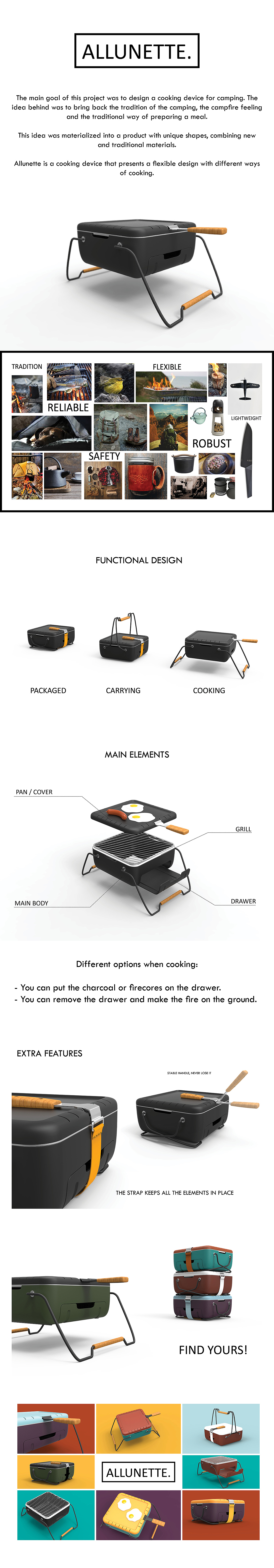camping，outdoors，equipment，cooking，Portable，Allunette，