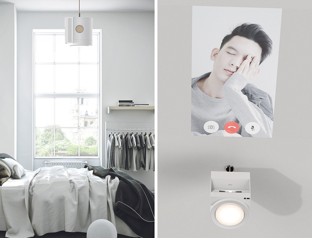 Gesture operation，Wei Ying Luo，Projection，one hundred，