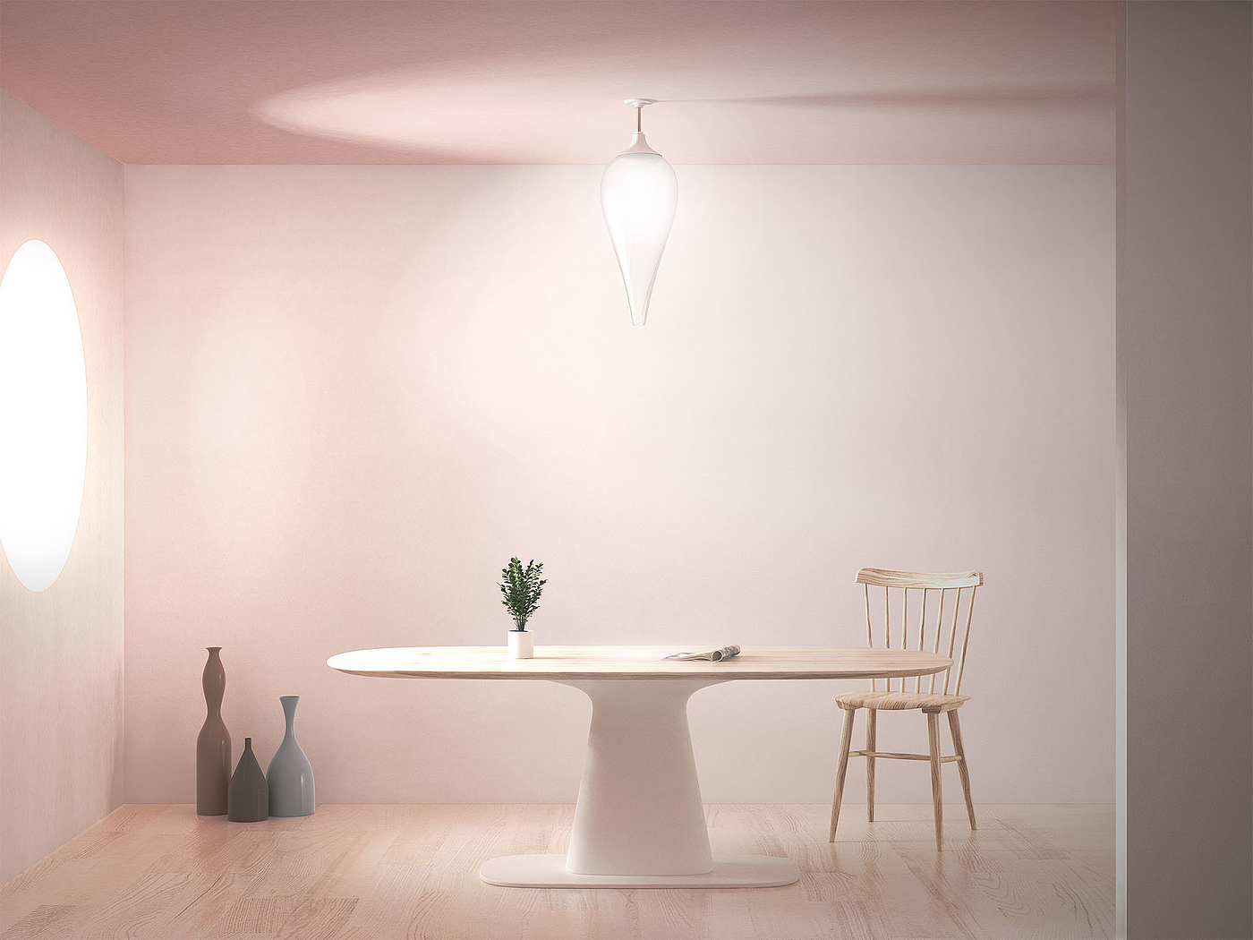 Fan lamp，Kim Hyunsoec，hs2 studio，Flower bud，