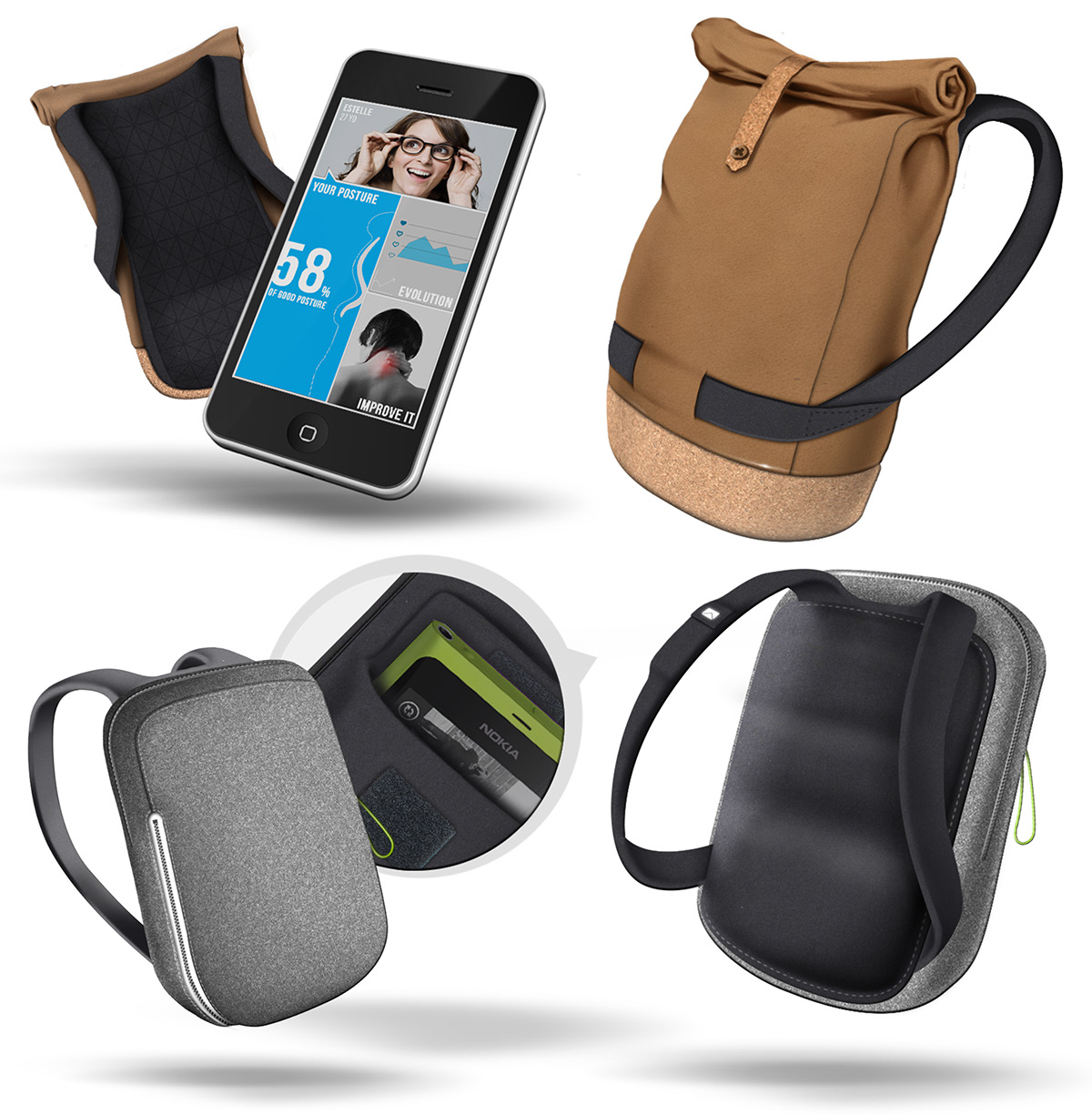 knapsack，sketch，Hand drawn，