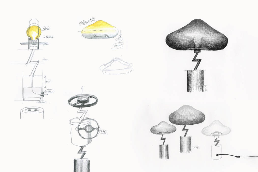 a bolt from the blue，Lamp design，