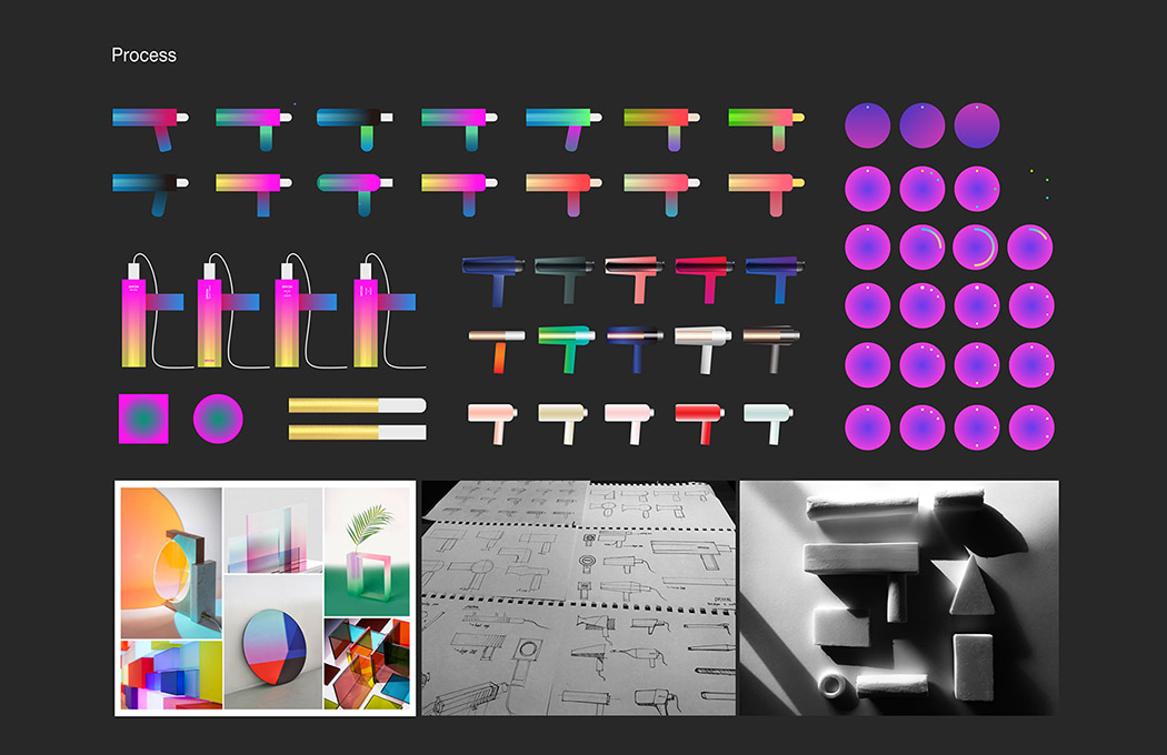 Dyson，Hair stick，Colorful，hair drier，