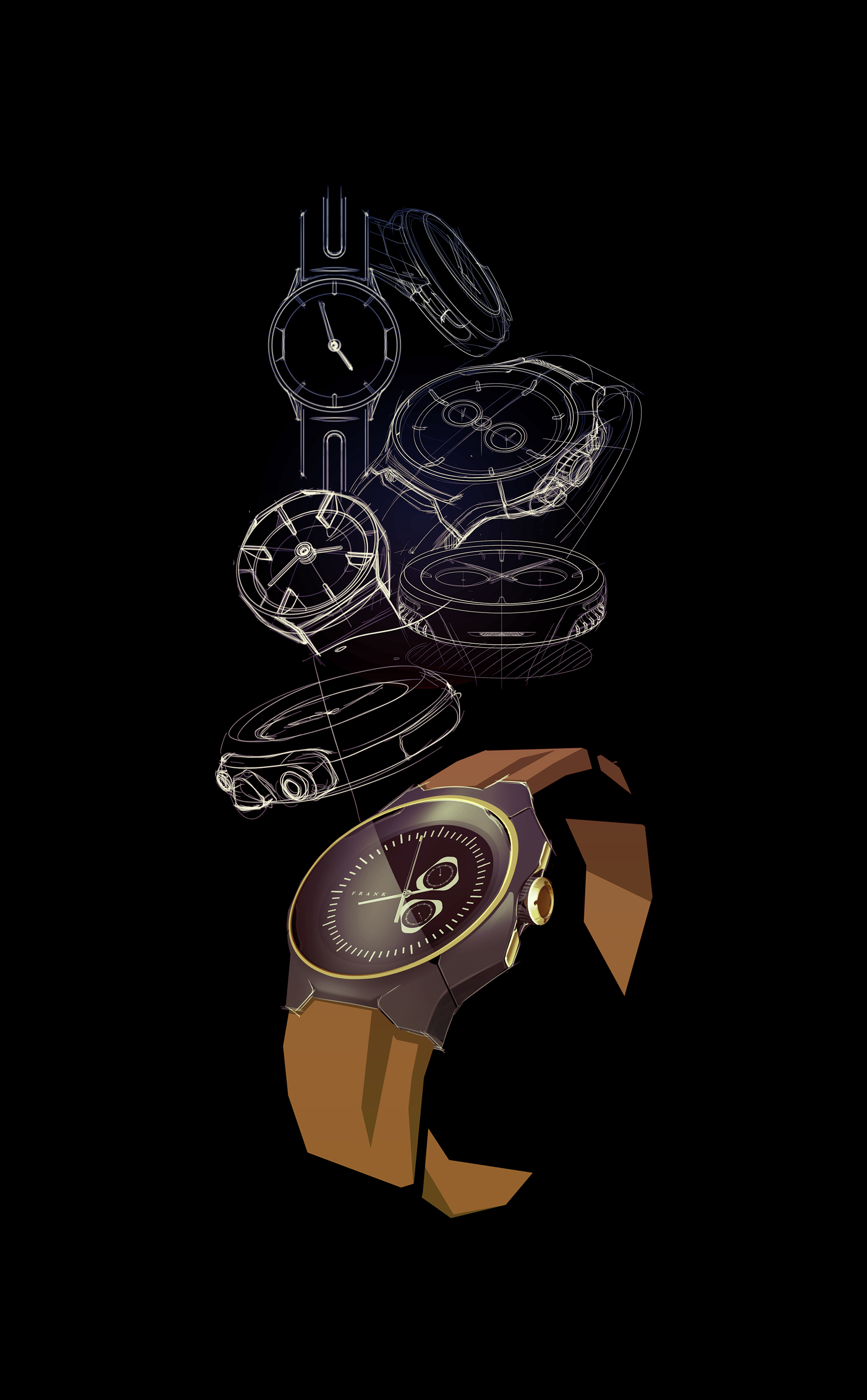 DAMASCUS，Wrist watch，Mechanics，black，