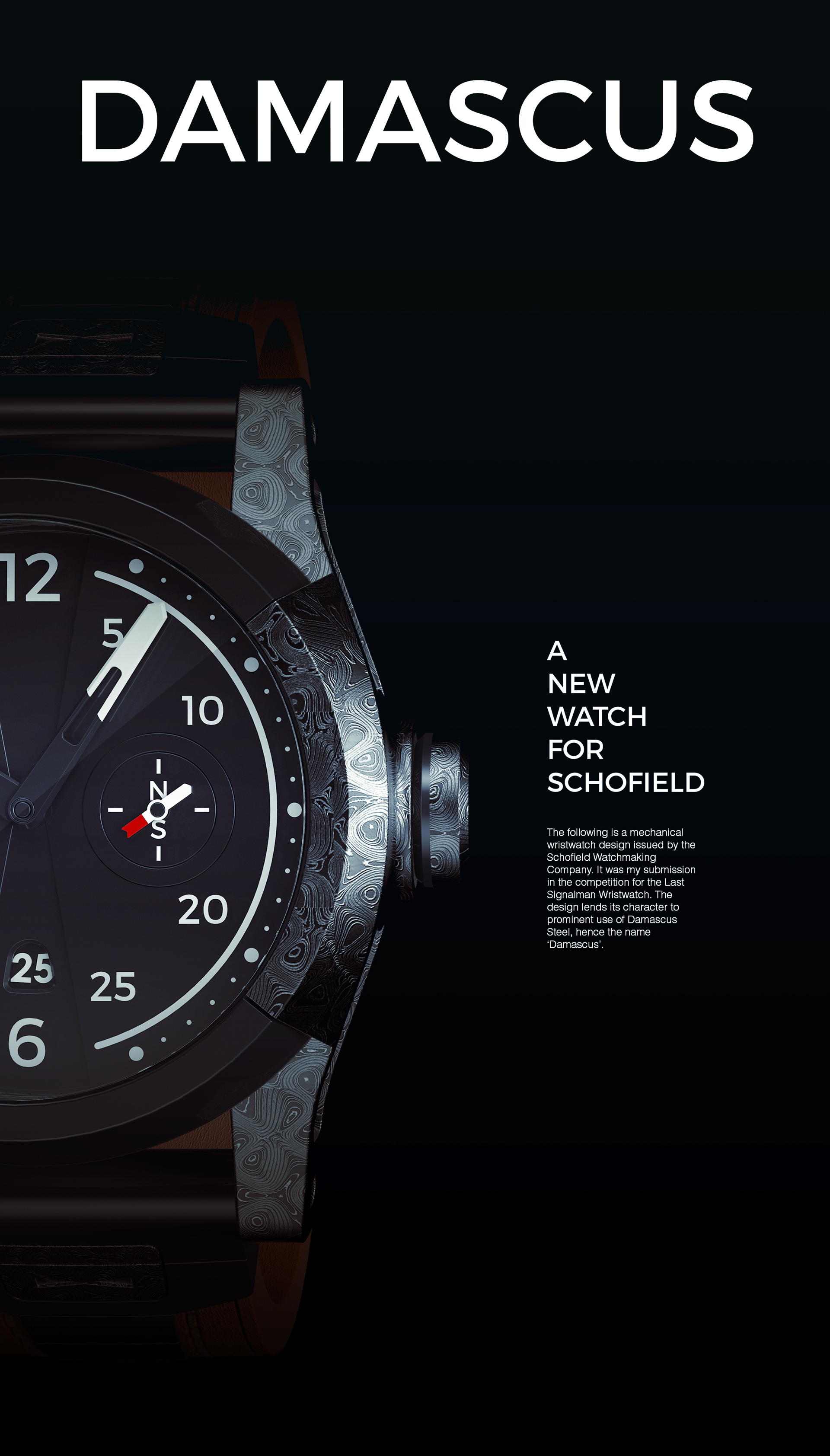 DAMASCUS，Wrist watch，Mechanics，black，