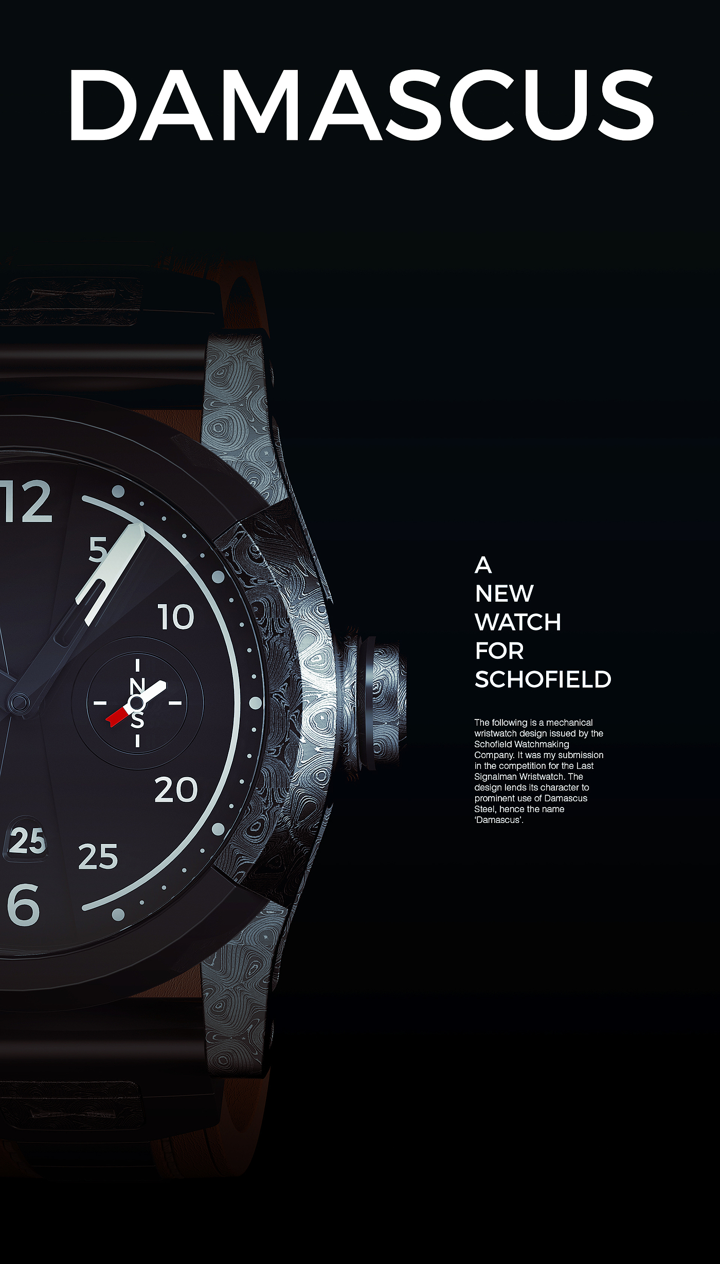 DAMASCUS，Wrist watch，Mechanics，black，