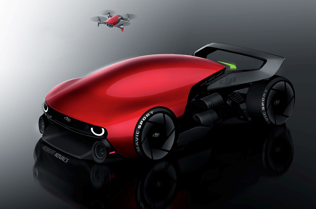 product design，vehicle，automobile，DJI Mavic，