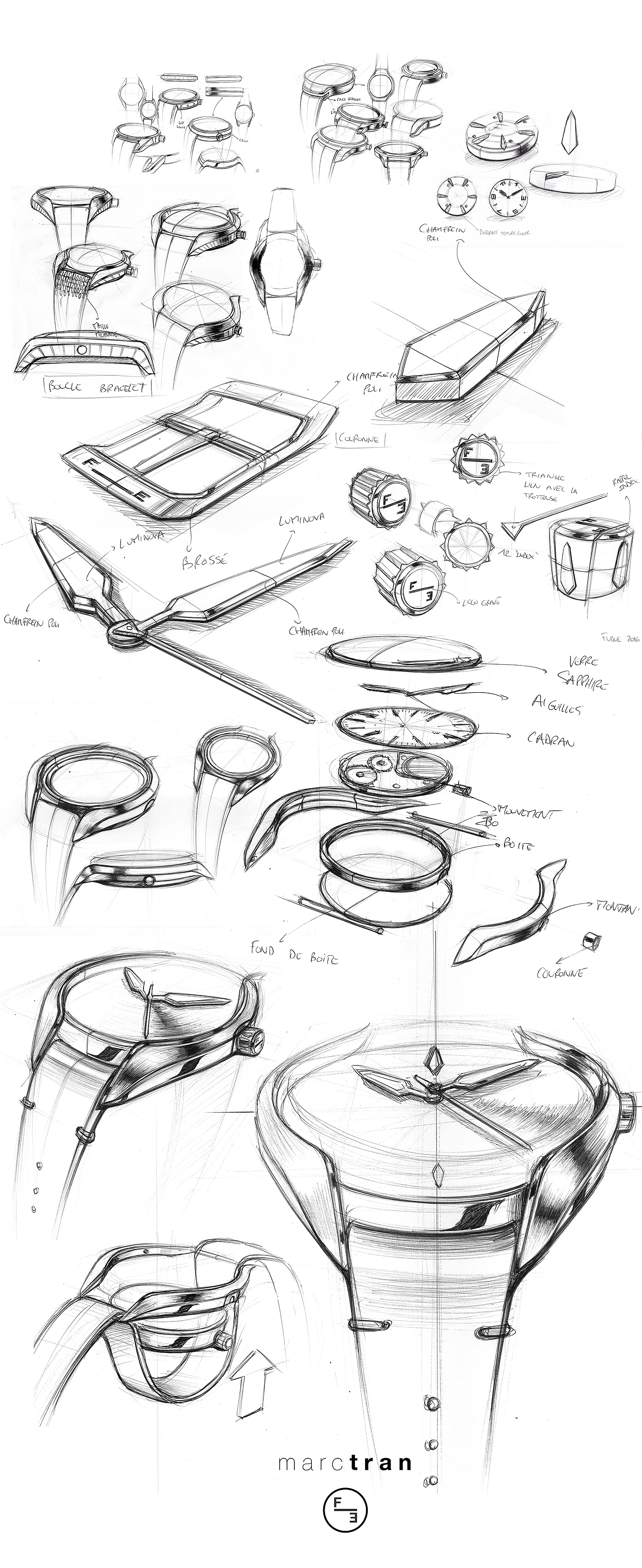 sketch，Hand drawn，Wrist watch，