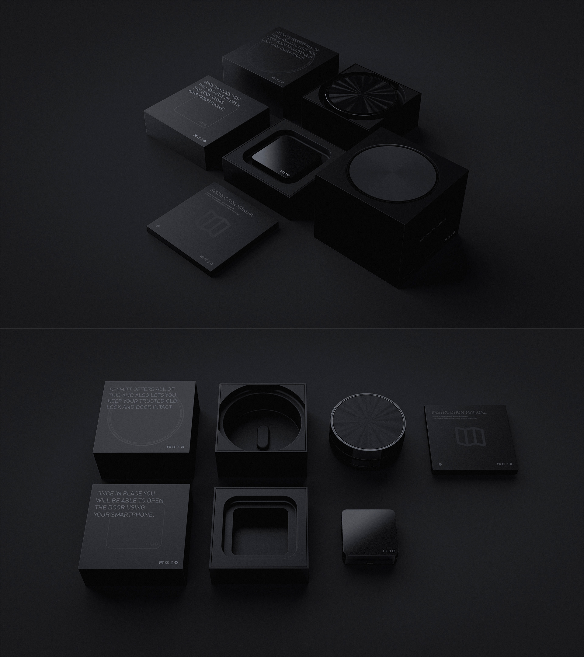 Metal，white，Keymitt's，Intelligent door lock，