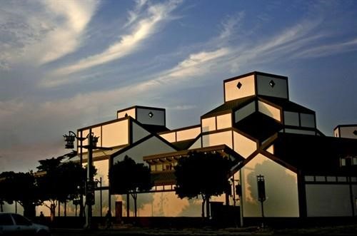 Building interior，museum，Chinese style，Chinese elements，Modern style，Postmodernism，Suzhou，south of the lower reaches of the Yangtze River，traditional culture，gardens，Suzhou Gardens，a region , where the cultivation of rice and the breeding of fish flourish，