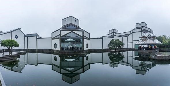 Building interior，museum，Chinese style，Chinese elements，Modern style，Postmodernism，Suzhou，south of the lower reaches of the Yangtze River，traditional culture，gardens，Suzhou Gardens，a region , where the cultivation of rice and the breeding of fish flourish，