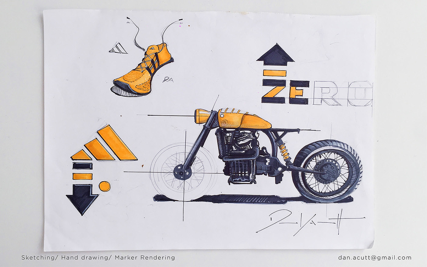 Hand drawn car，Hand painted shoes，Hand drawn，marker pen，