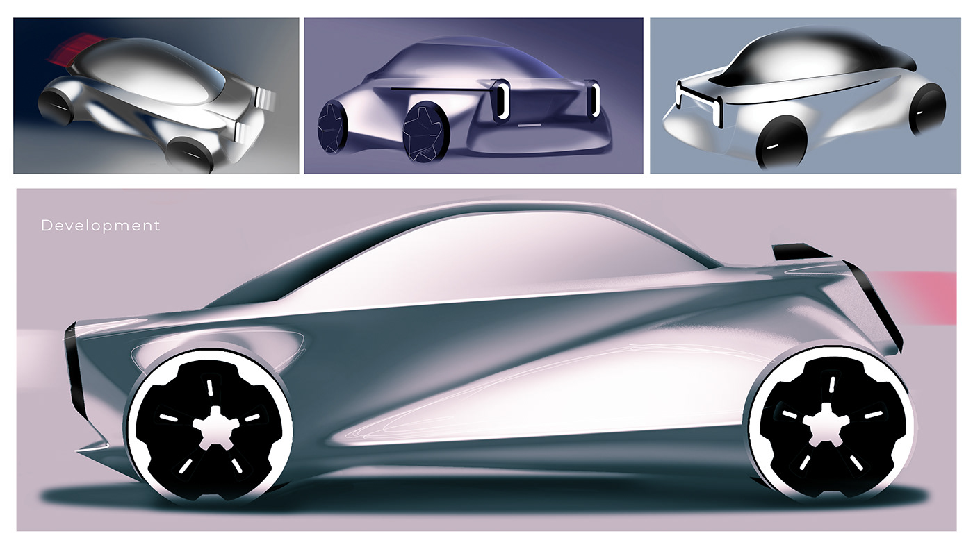 Automobile renderings，auto salon girls，Cool，