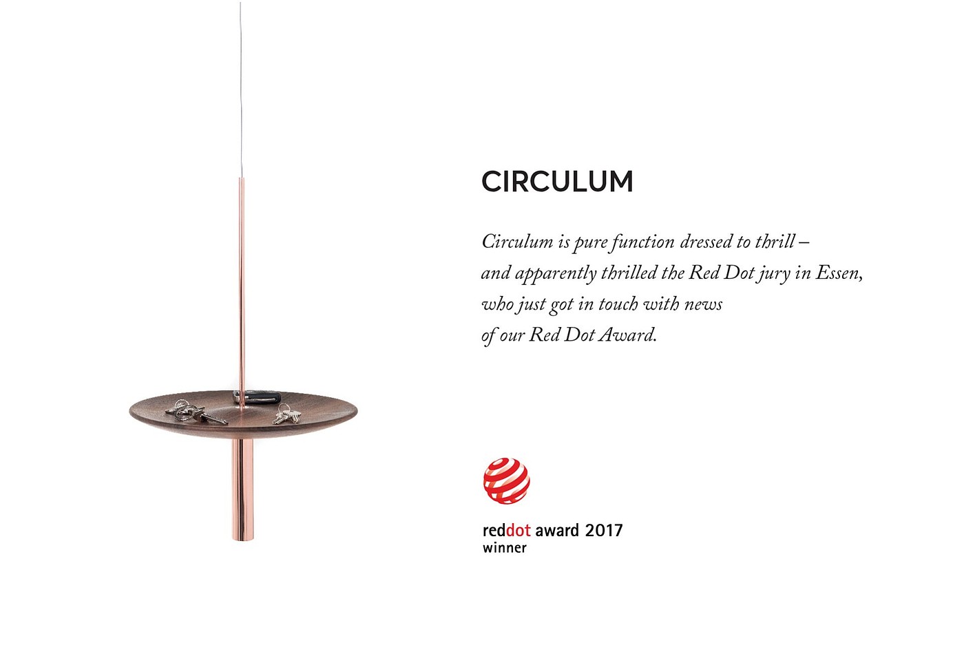 2017 red dot award，furniture，Table，Circulum，