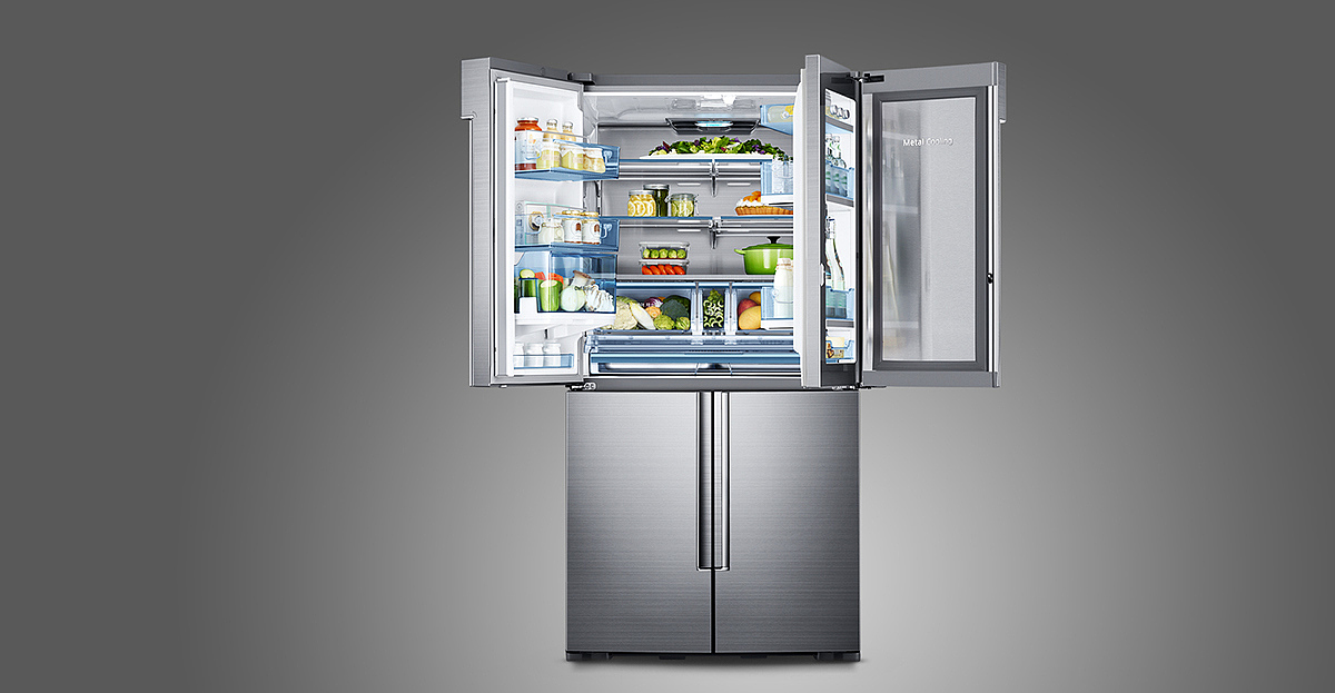 household electrical appliances，industrial design，Samsung，Refrigerator，Rendering，
