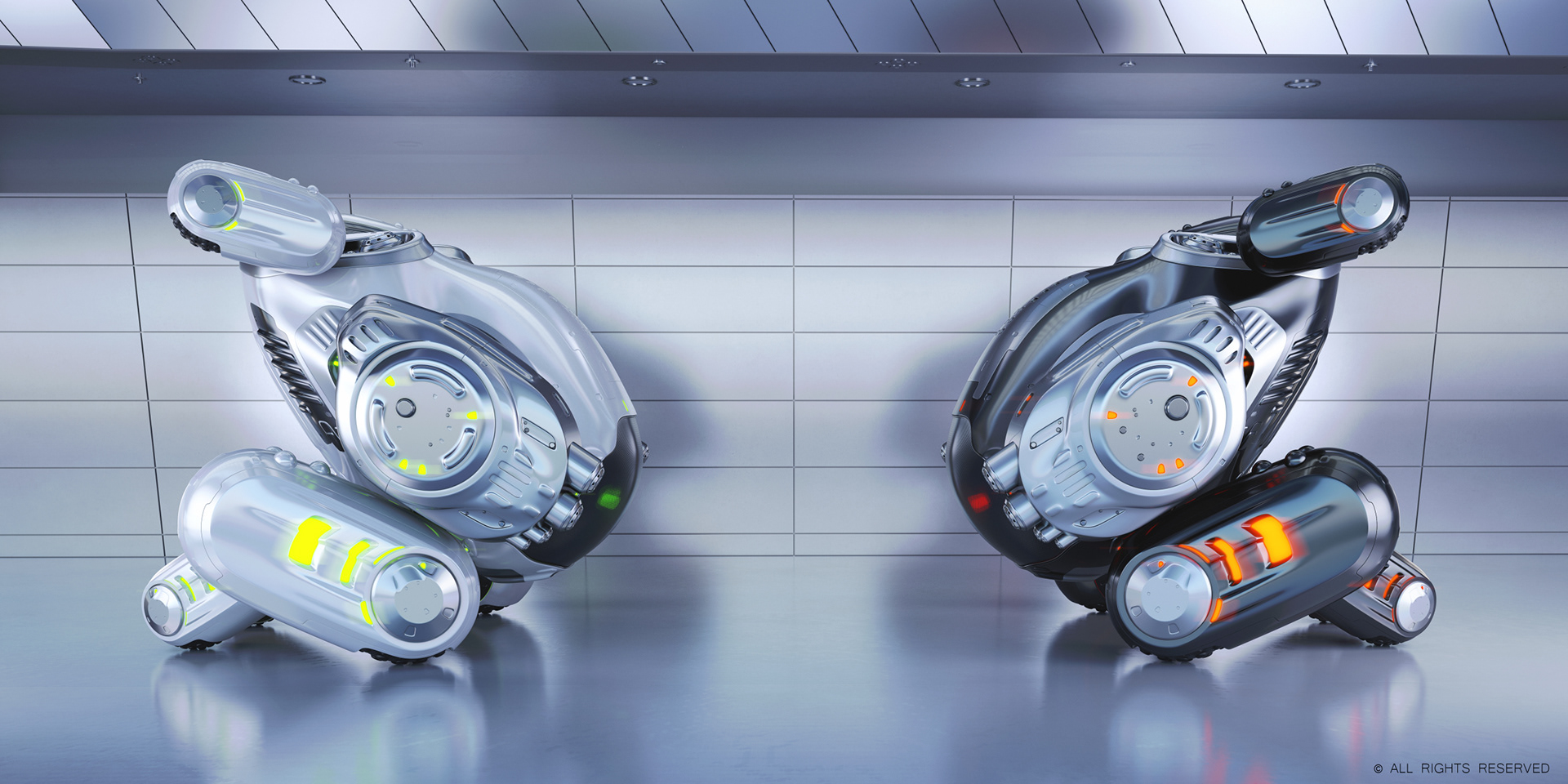 silver，3D modeling，robot，