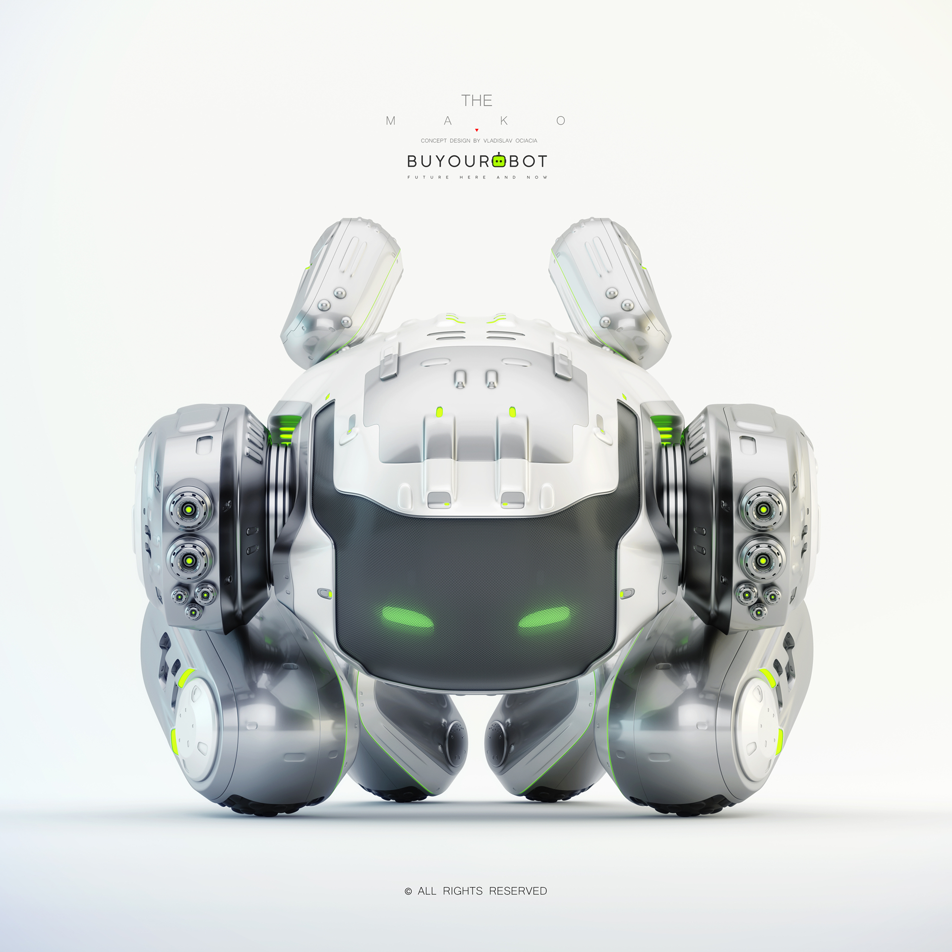 silver，3D modeling，robot，