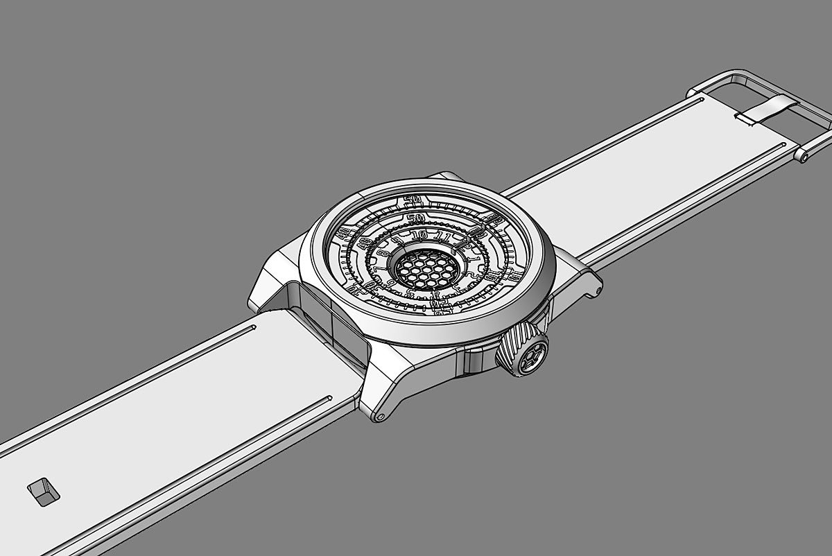 Jans Slapins，Wrist watch，3d，Render，