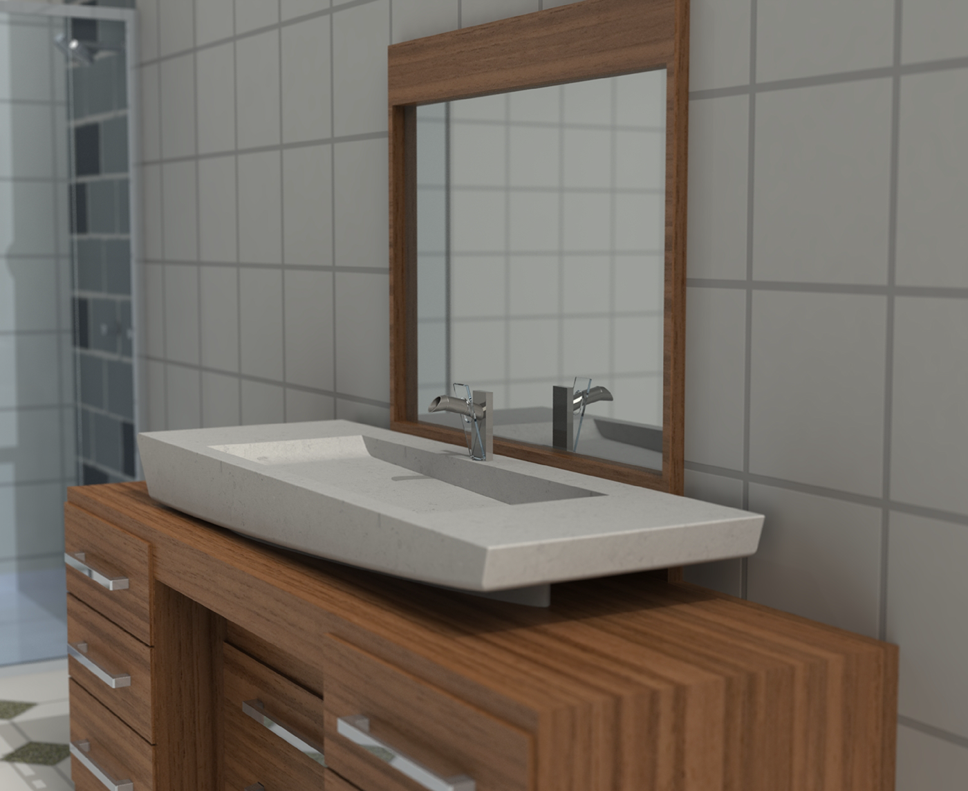 stainless steel，Shower Room，Bamboo，water tap，