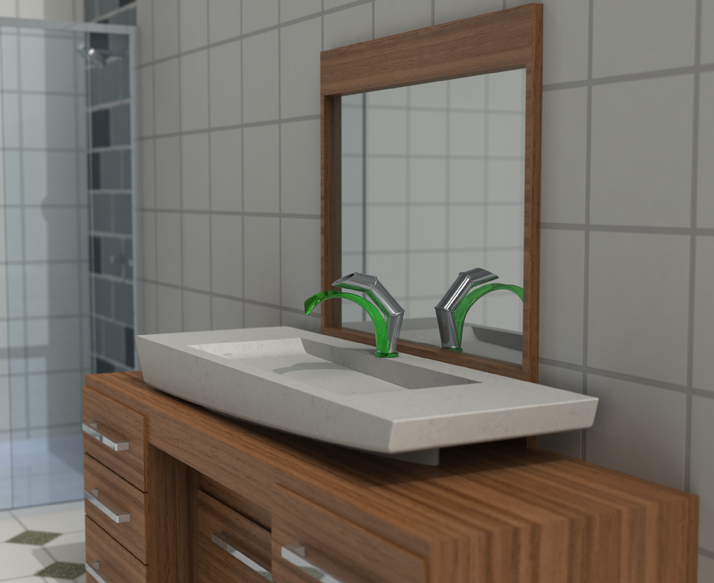 stainless steel，Shower Room，Bamboo，water tap，