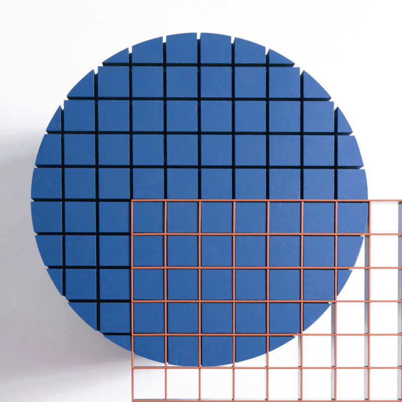 bench，Mondrian，grid，aluminium，