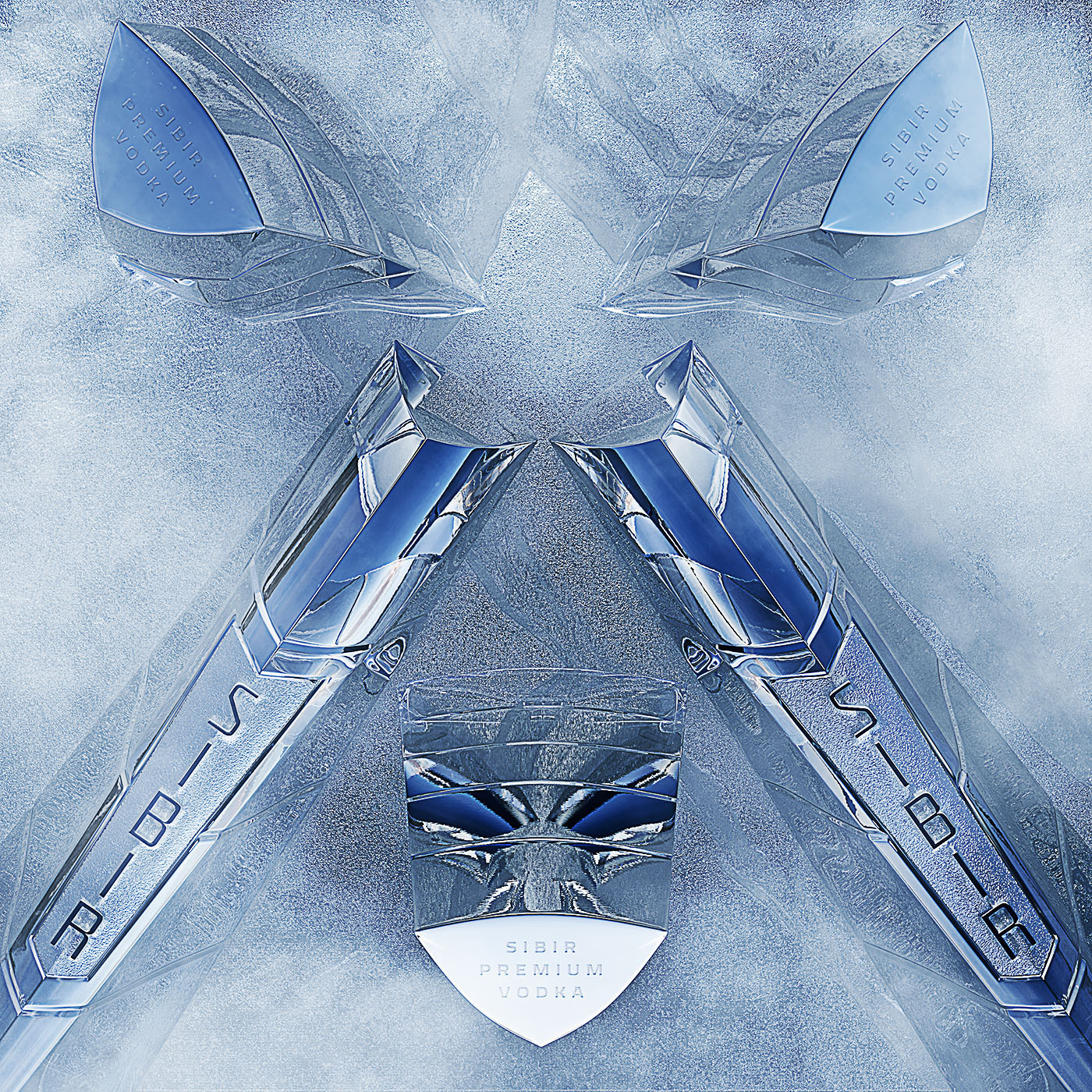 Vodka Sibir，Glass，Design，The wine bottle，Alcohol，Icebreaker，