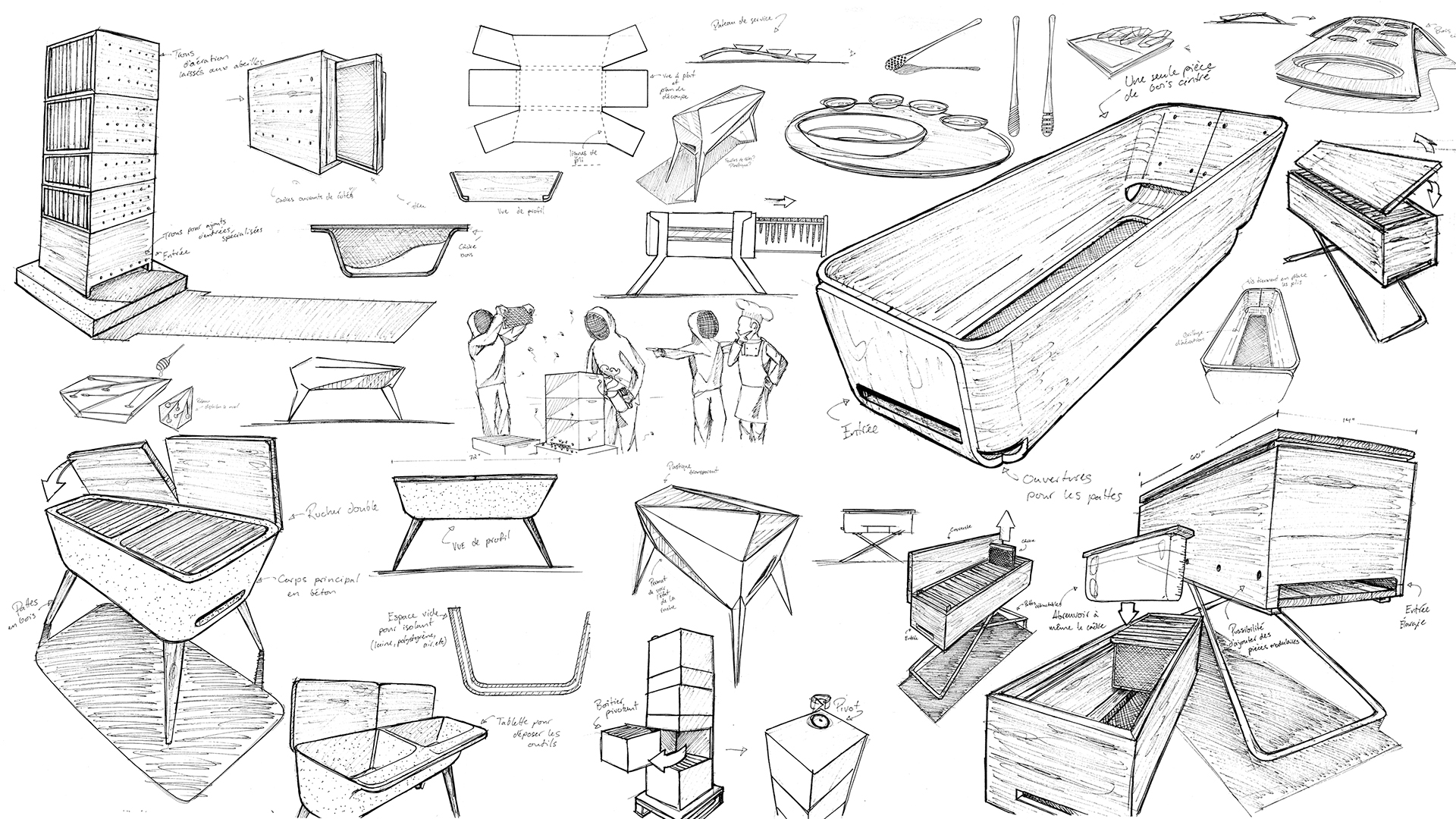 product design，Beehive design，