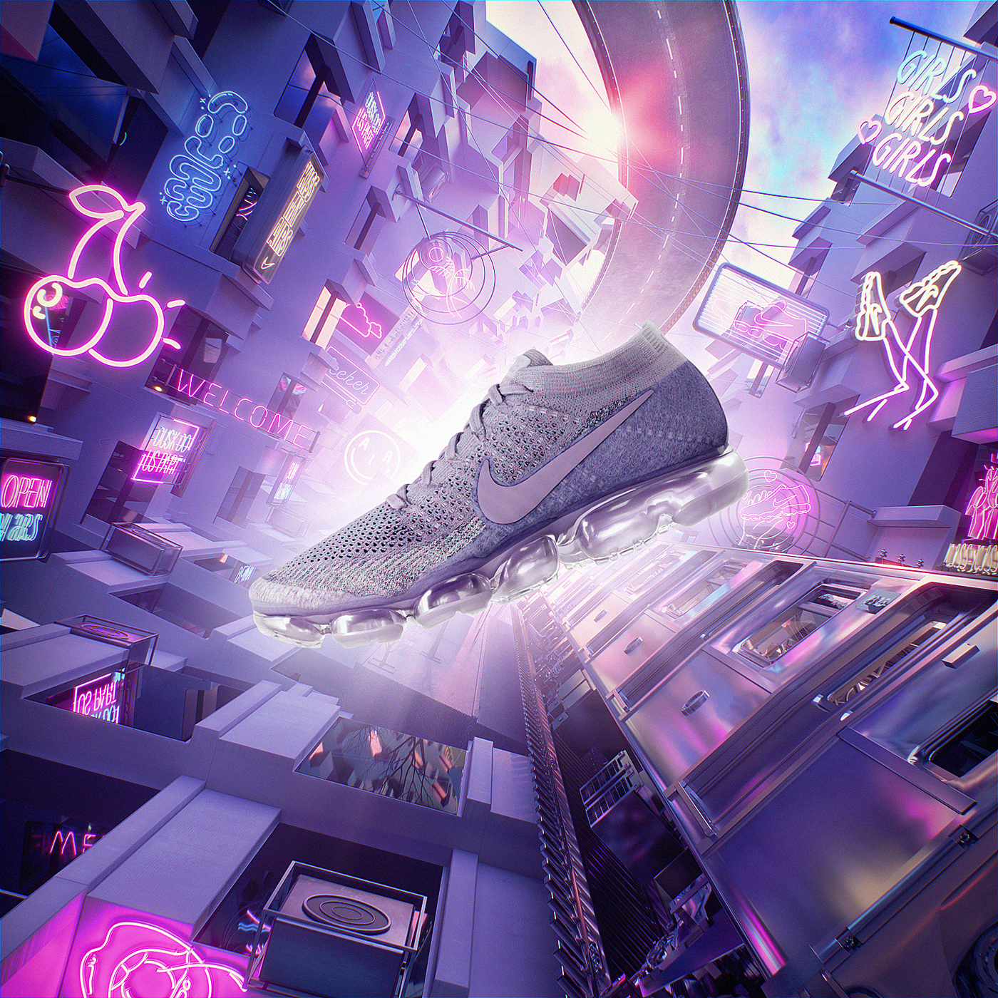 shoes，run，Nike，c4d，