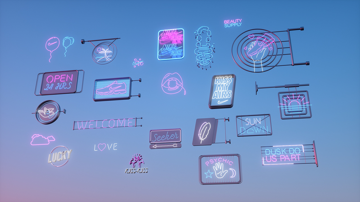 shoes，run，Nike，c4d，