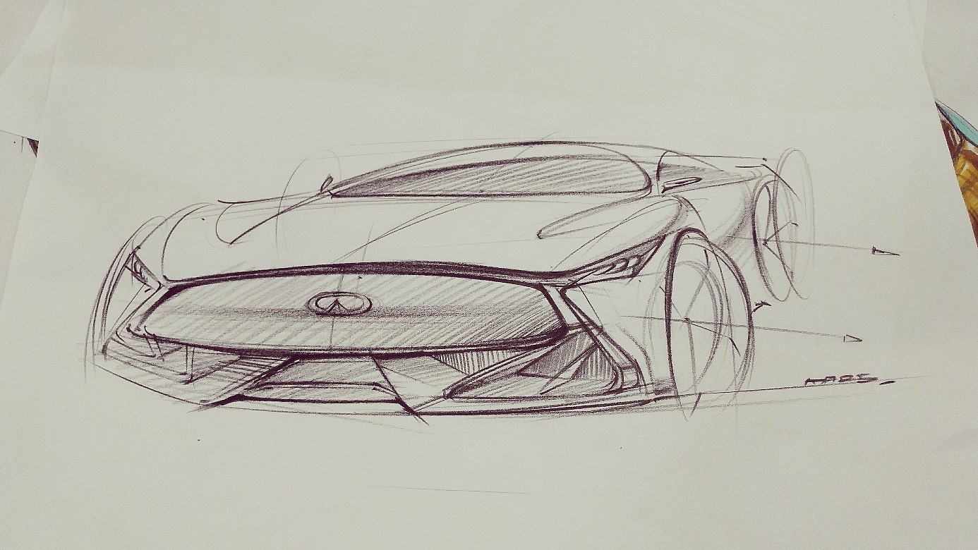 Hand drawn，Hand drawn industrial design，Hand drawn car，