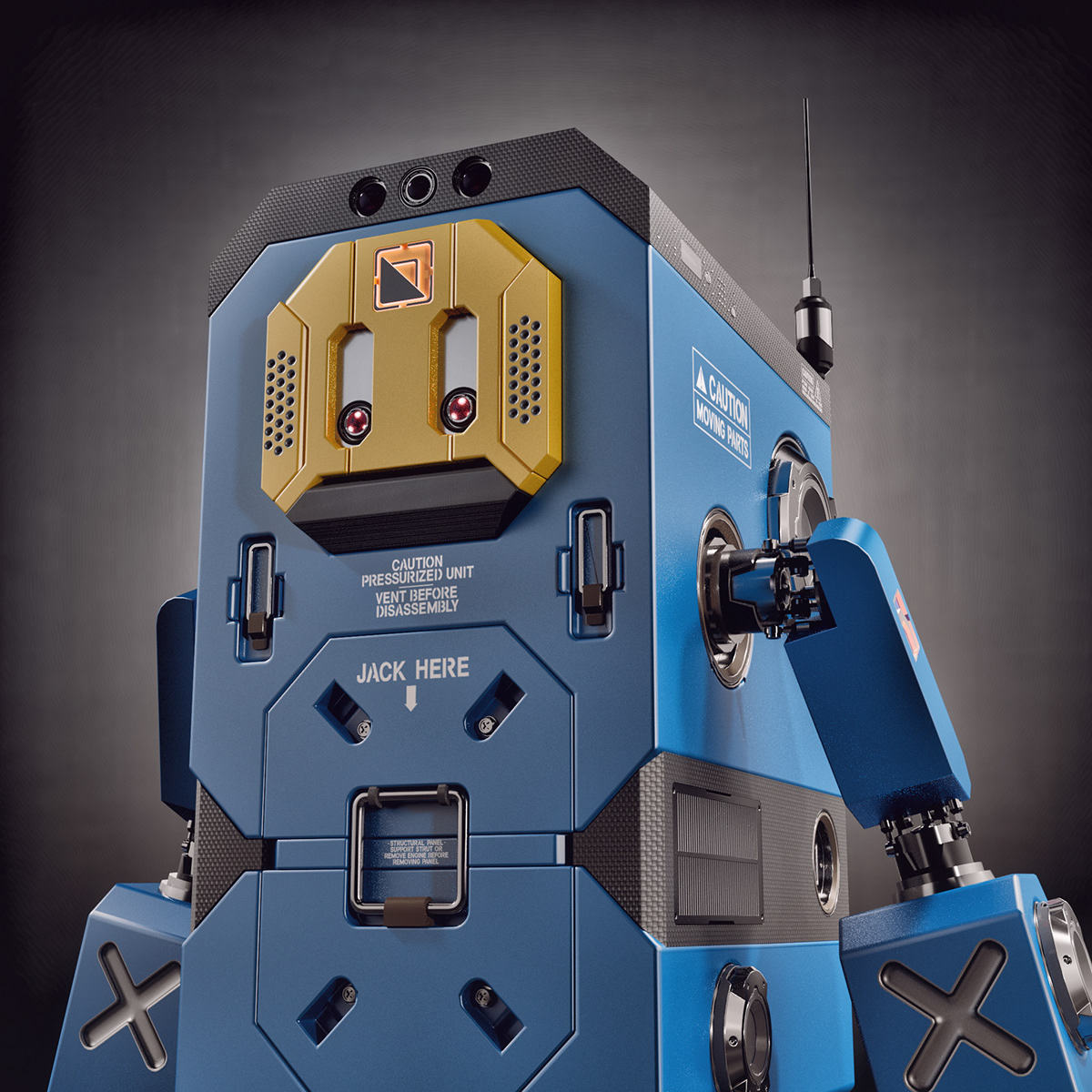 BLENDER，blue，yellow，black，robot，