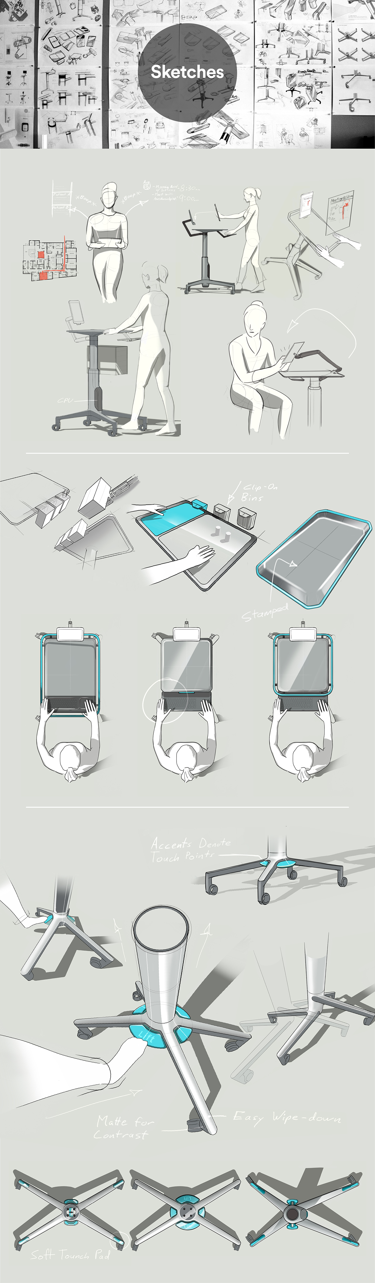 white，Cu mobile workstation，