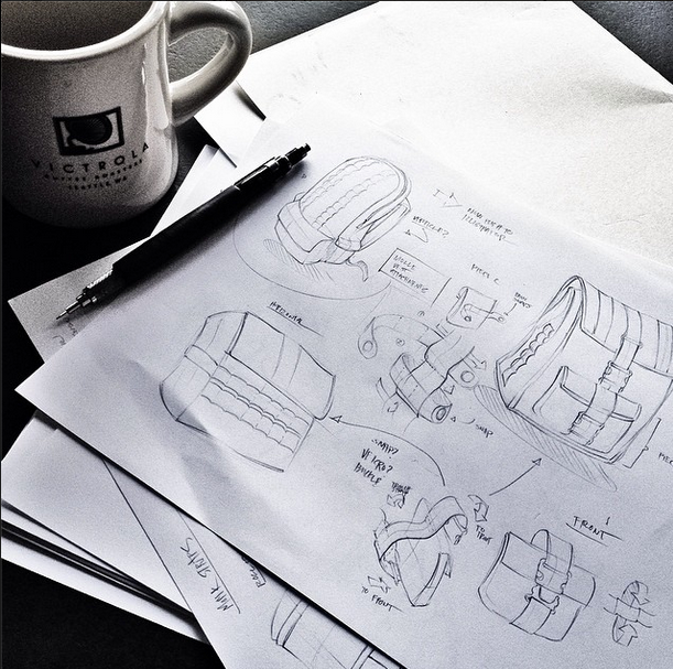 Hand drawn，knapsack，luggage and bags，