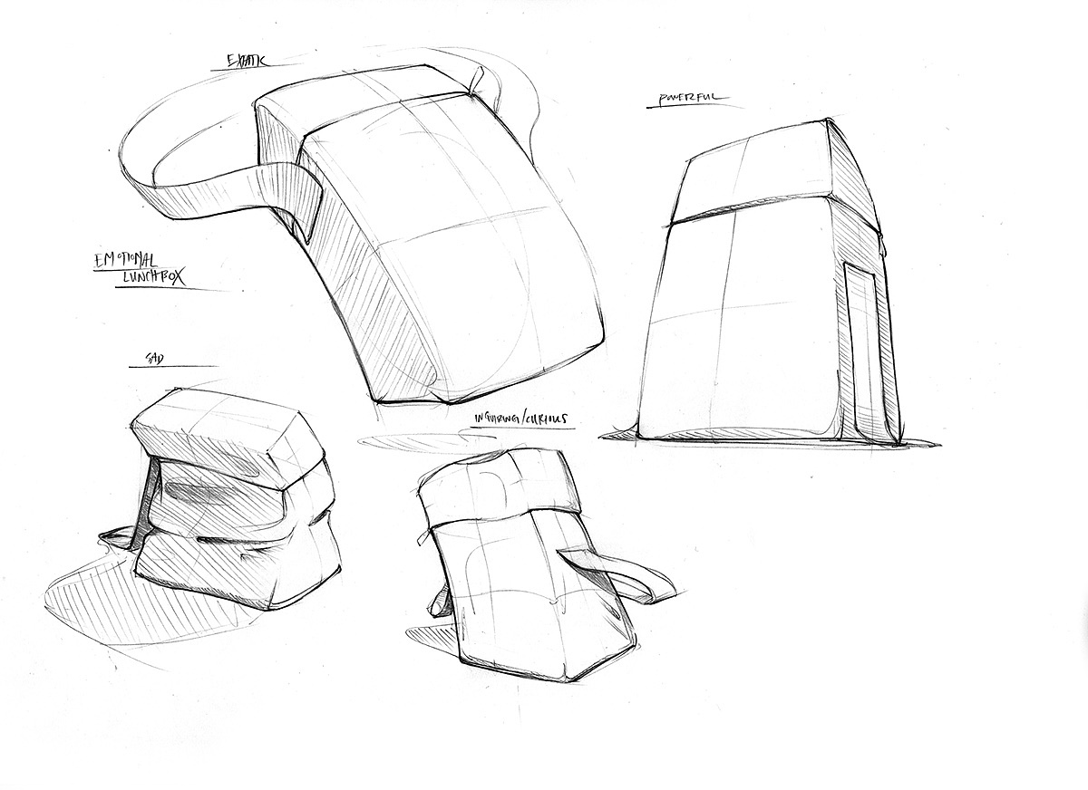 Hand drawn，knapsack，luggage and bags，