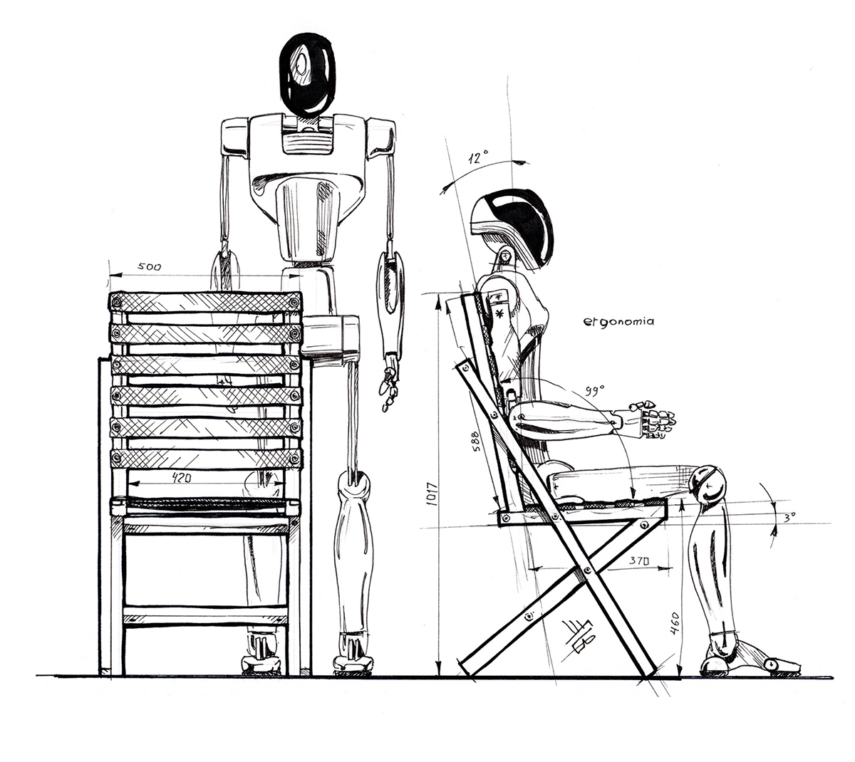 Simplicity，oak，chair，chair，Leisure chair，Bow，
