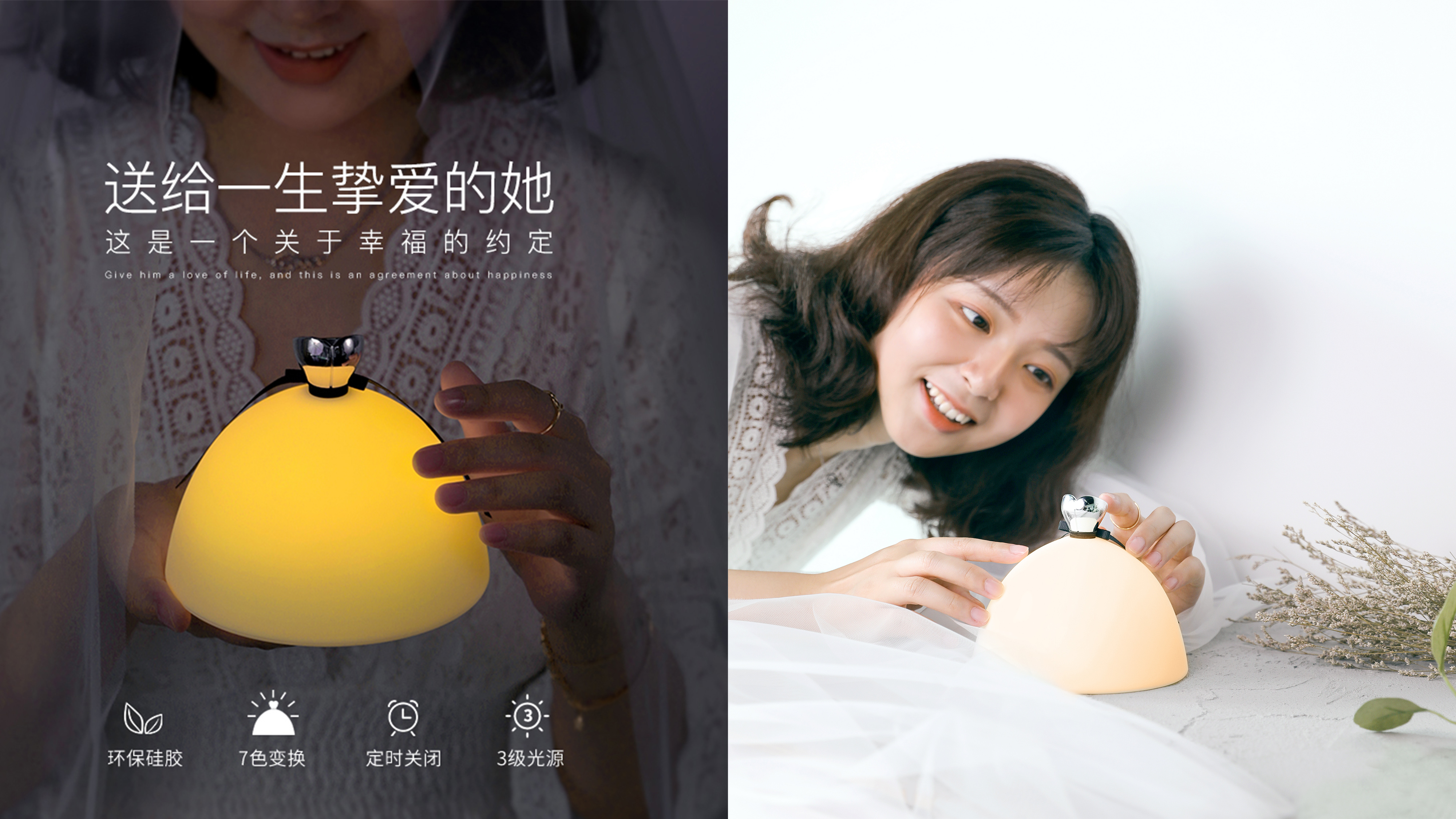 Round shape，romantic，Desk lamp，lamps and lanterns，Night light，