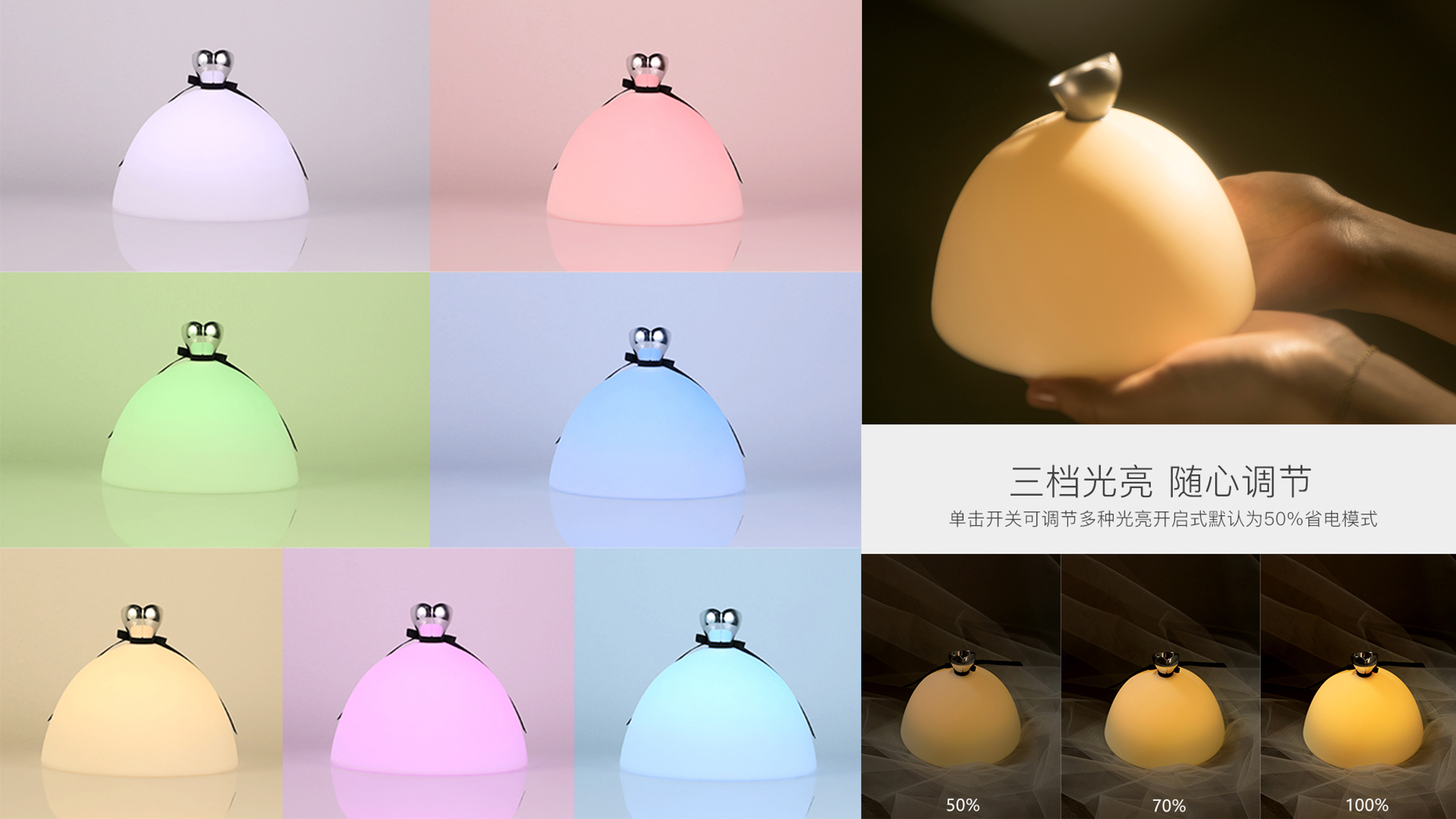 Round shape，romantic，Desk lamp，lamps and lanterns，Night light，