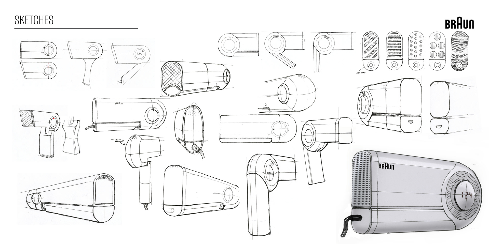 white，hair drier，braun，