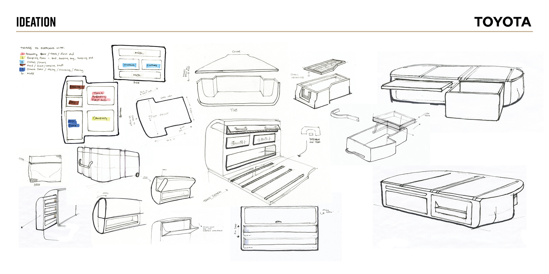 black，Internal storage box，toyota，