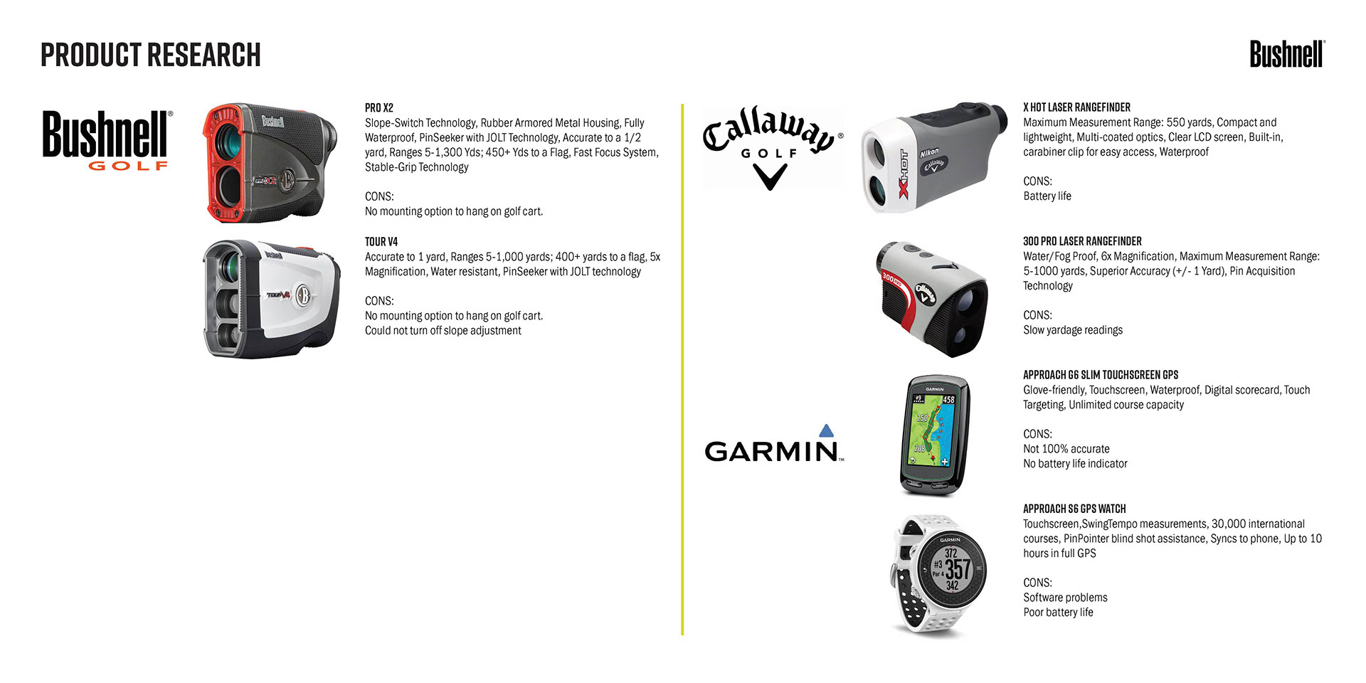 black，Range finder，Bushnell，