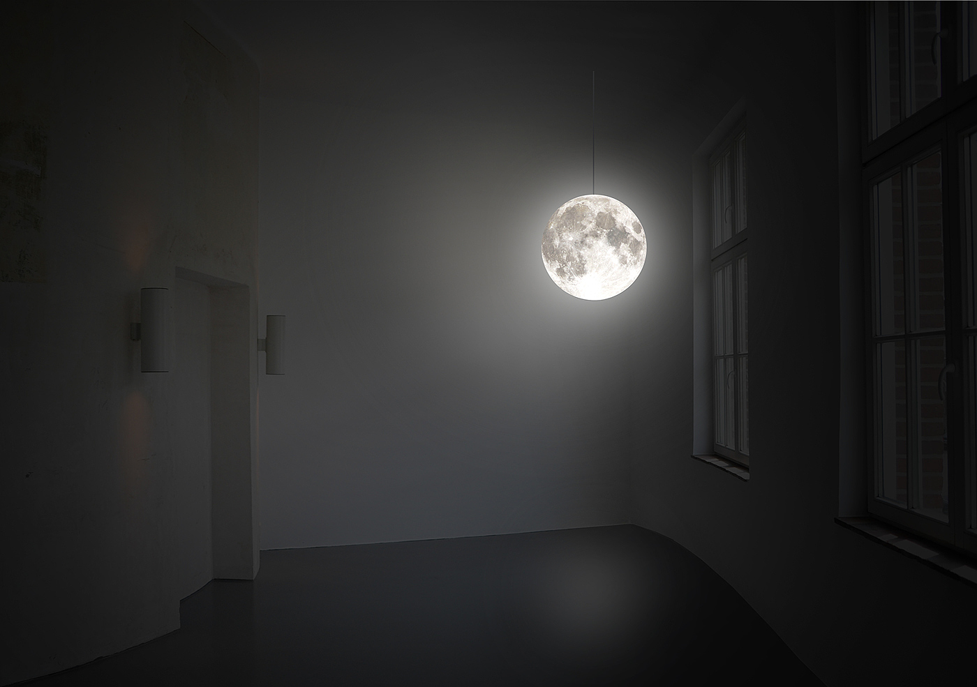 moon，translucent，Satin，MOON CYCLE LAMP，a chandelier，