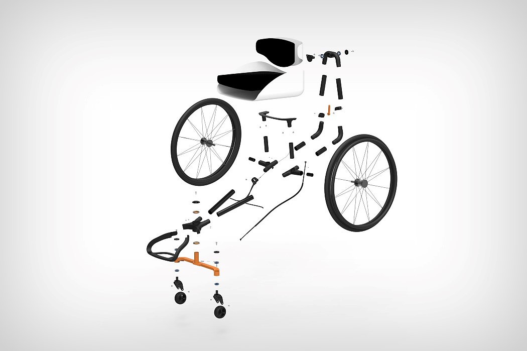 white，black，Rear，wheelchair，
