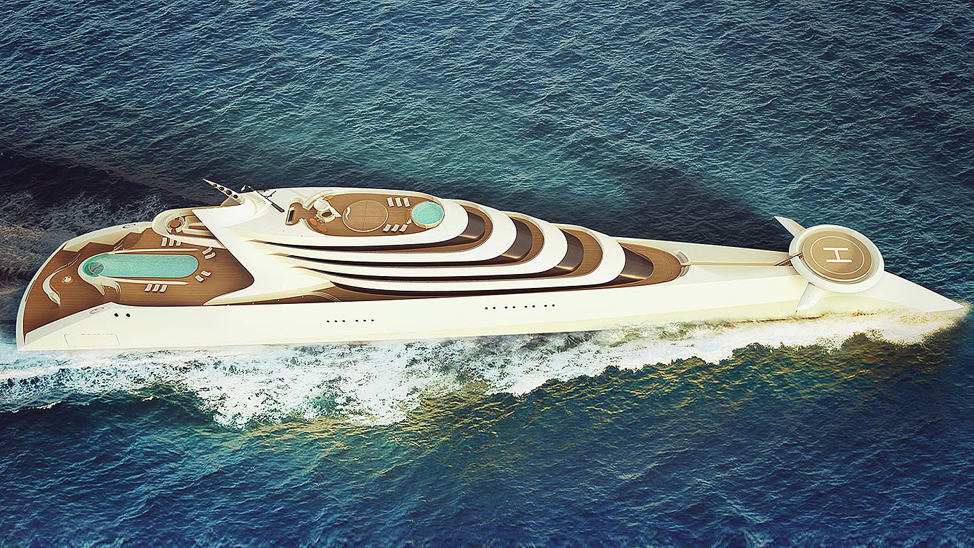 white，yacht，concept，