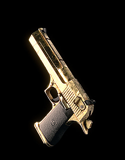 手枪，金色，