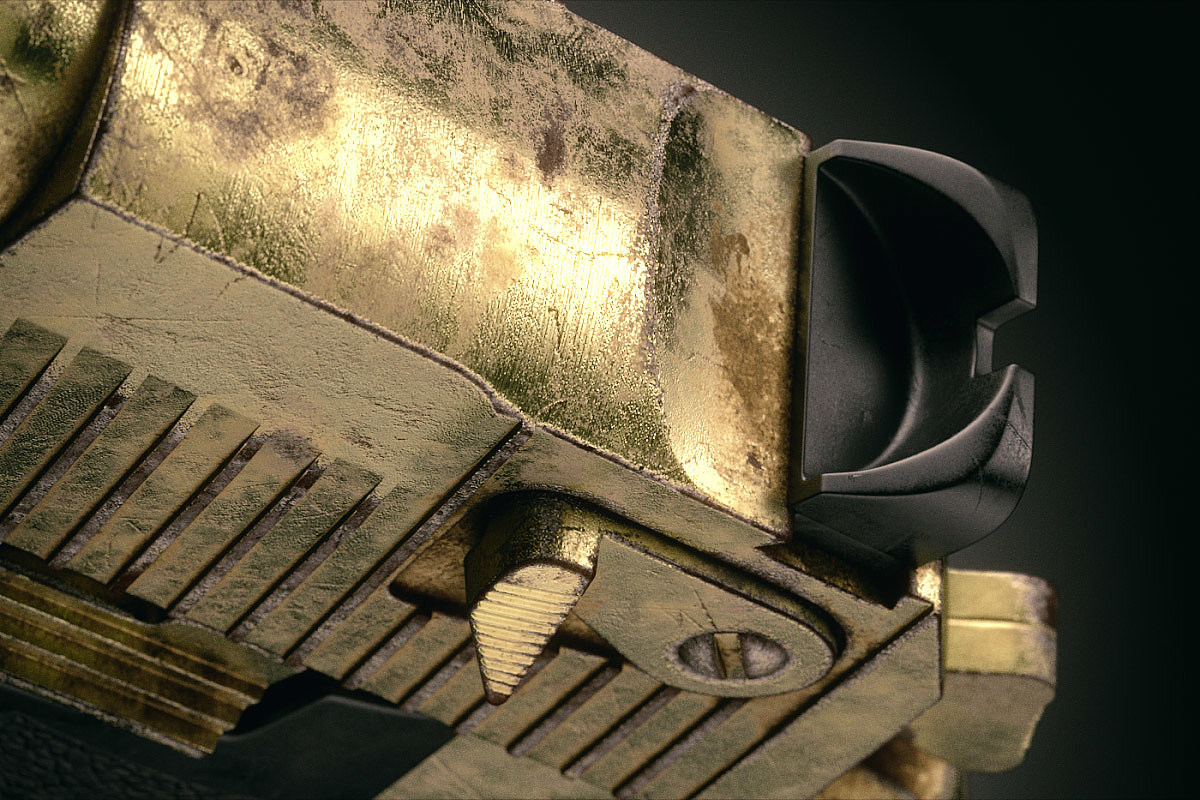 Pistol，golden，