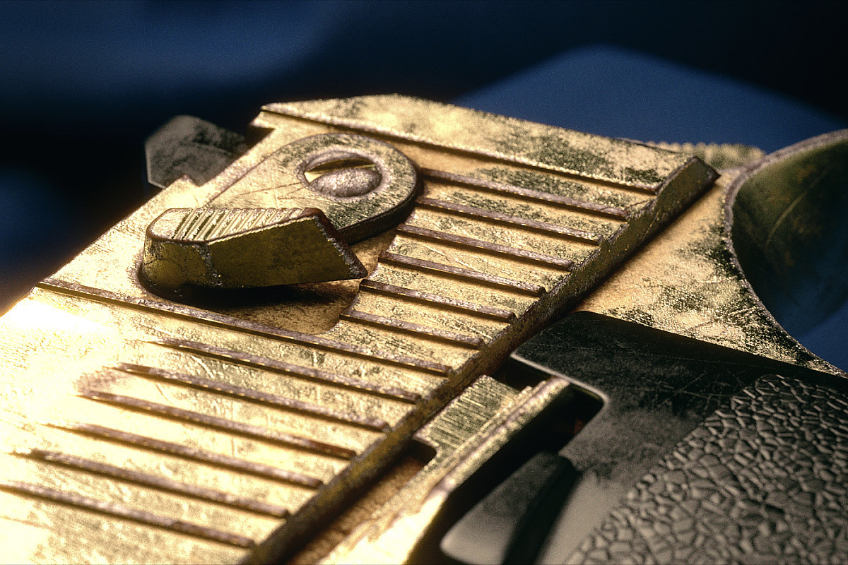 Pistol，golden，