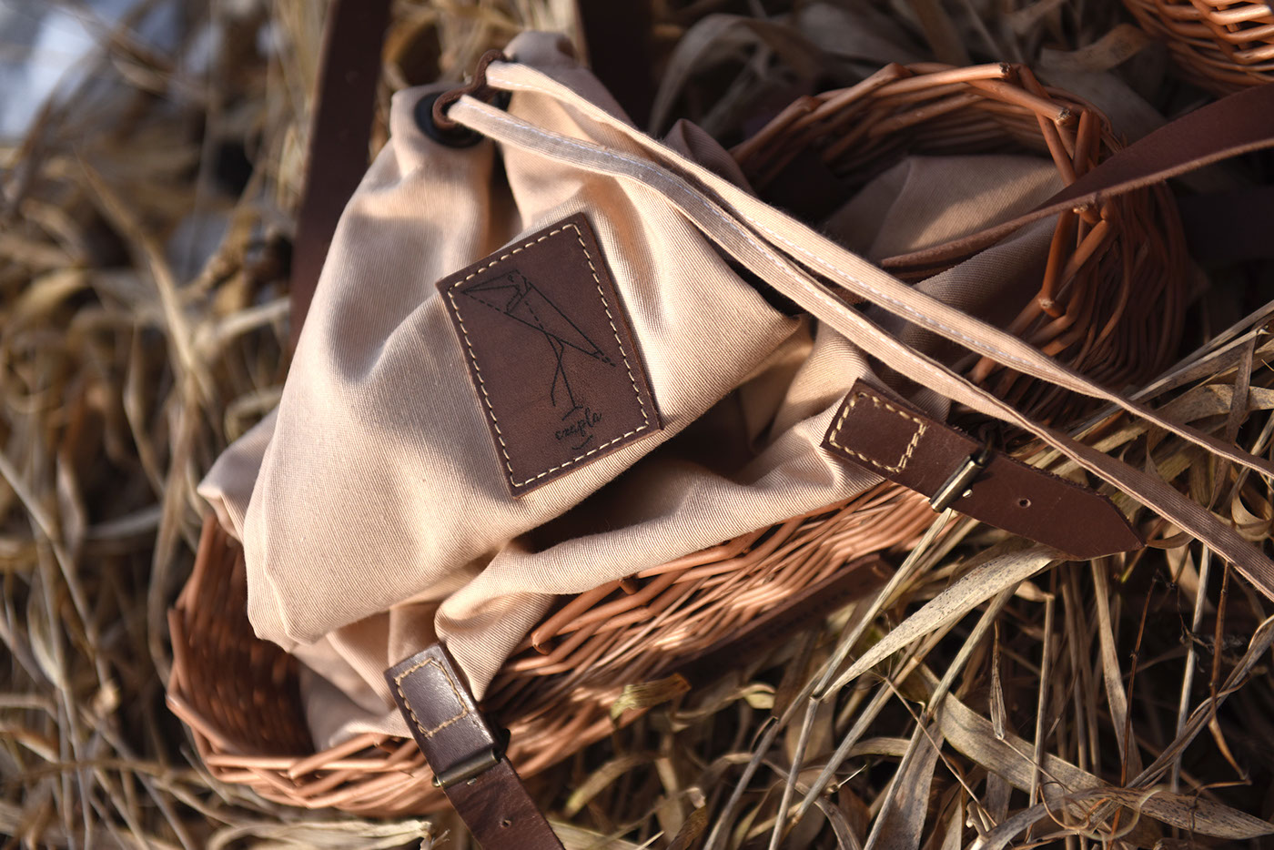 Wicker Backpack，weave，Sailing bag，osier basket，